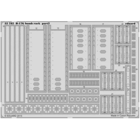 B-17G bomb rack for HK Models, 1/32 - Eduard Accessories 32782 B-17G bomb rack for HK Models, 1/32 - Eduard Accessories 32782