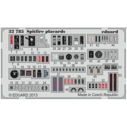 Spitfire placards - Eduard Accessories 32785