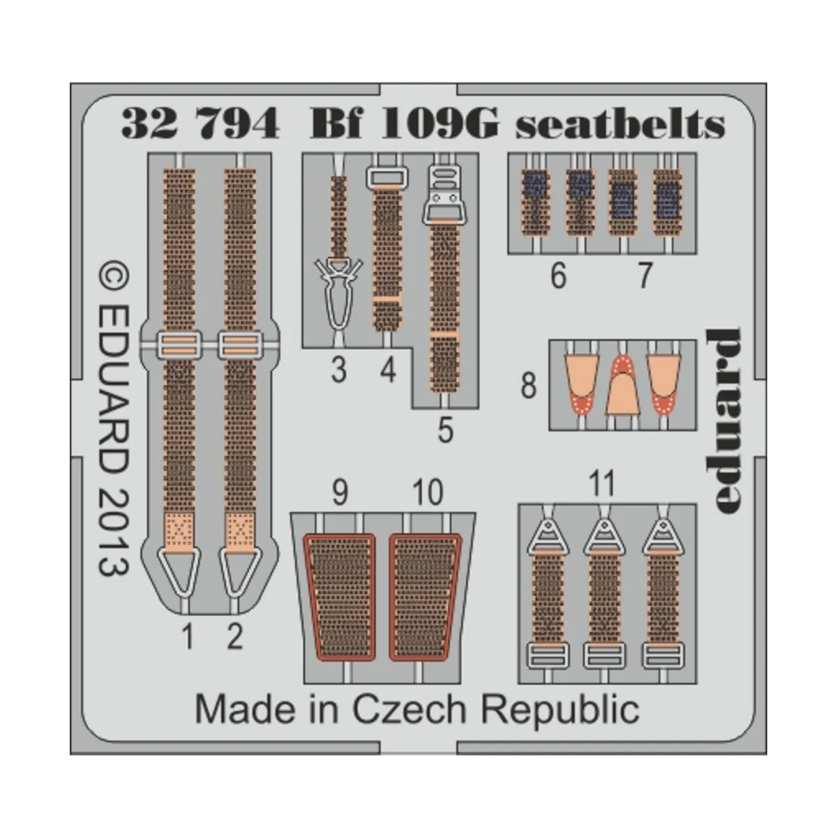BF 109G seatbelts for Revell - Eduard Accessories 32794