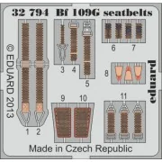 BF 109G seatbelts for Revell - Eduard Accessories 32794