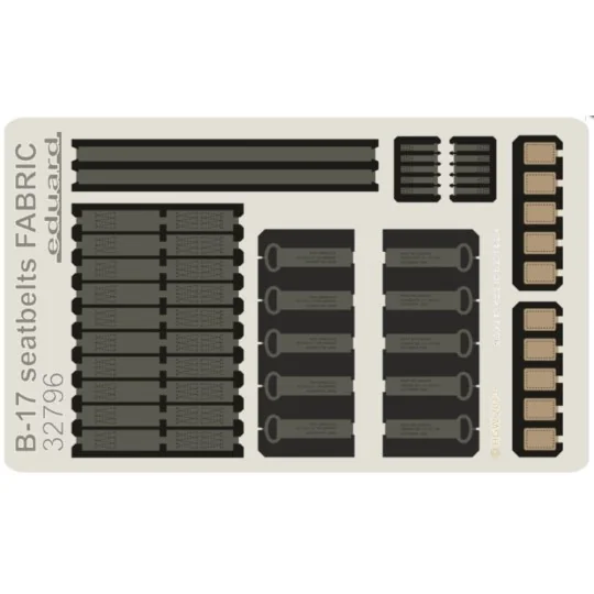 B-17 seatbelts FABRIC for HK Models, 1/32 - Eduard Accessories 32796