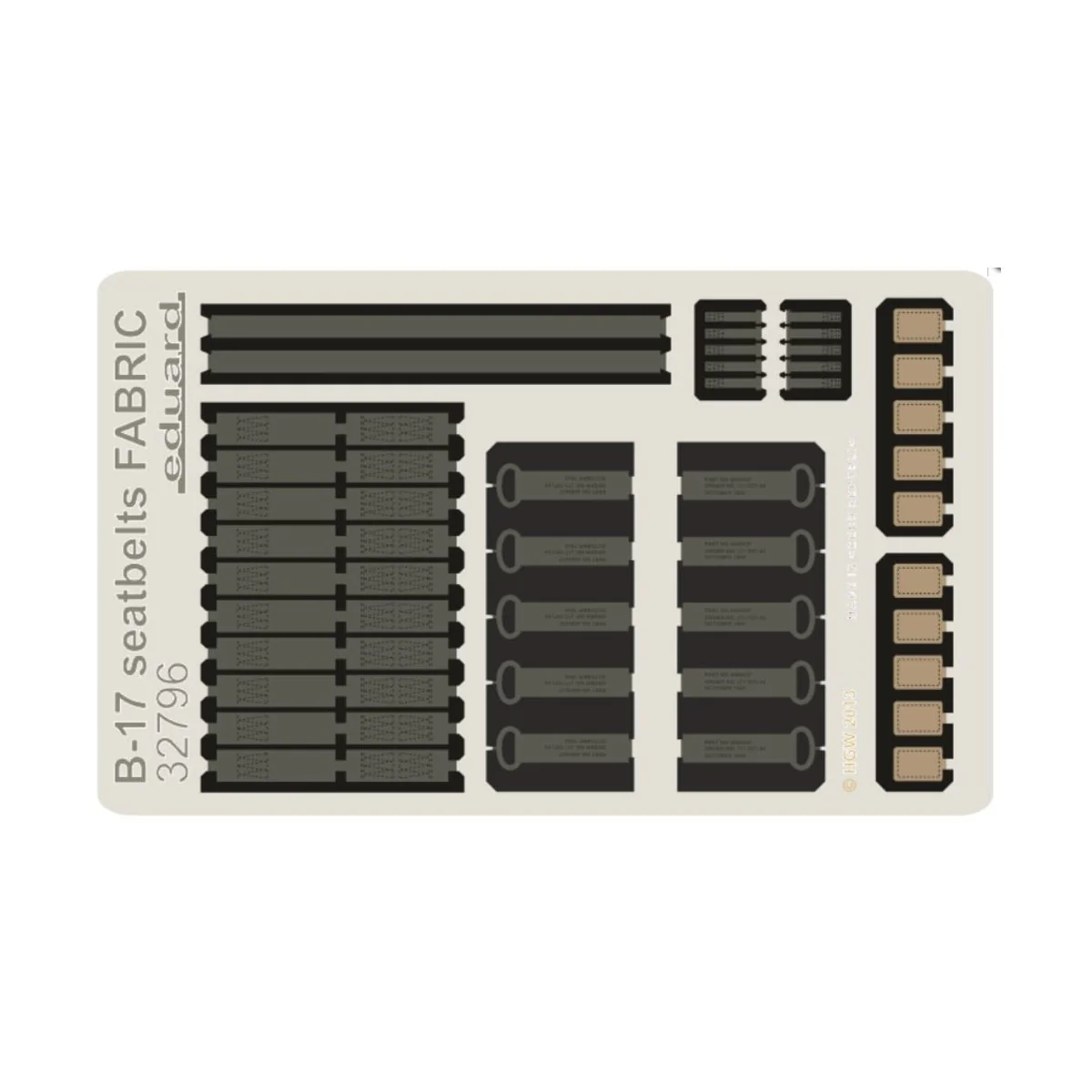 B-17 seatbelts FABRIC for HK Models, 1/32 - Eduard Accessories 32796