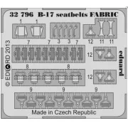 B-17 seatbelts FABRIC for HK Models, 1/32 - Eduard Accessories 32796