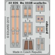 Do 335B seatbelts for Hong Kong Mod., 1/32 - Eduard Accessories 32826 Do 335B seatbelts for Hong Kong Mod., 1/32 - Eduard Accessories 32826
