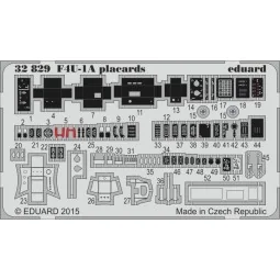 F4U-1A placards for Tamiya, 1/32 - Eduard Accessories 32829