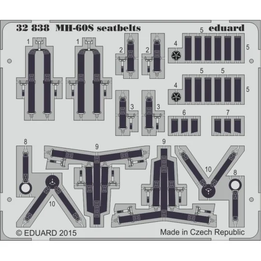 MH-60S searbelts for Academy, 1/35 - Eduard Accessories 32838