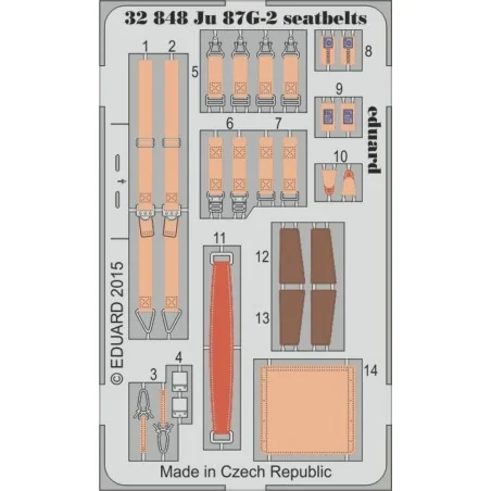 Ju 87G-2 seatbelts for Trumpeter, 1/32 - Eduard Accessories 32848