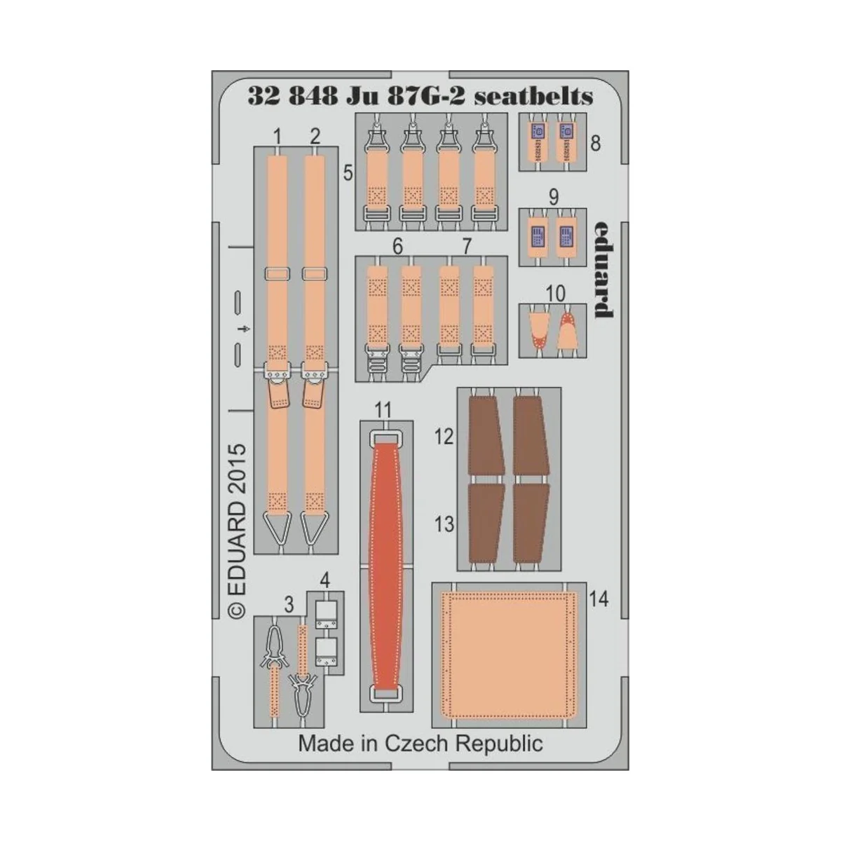 Ju 87G-2 seatbelts for Trumpeter - Eduard Accessories 32848