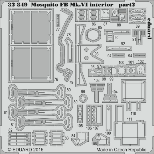 Mosquito Mk.VI interior for Tamiya - Eduard Accessories 32849