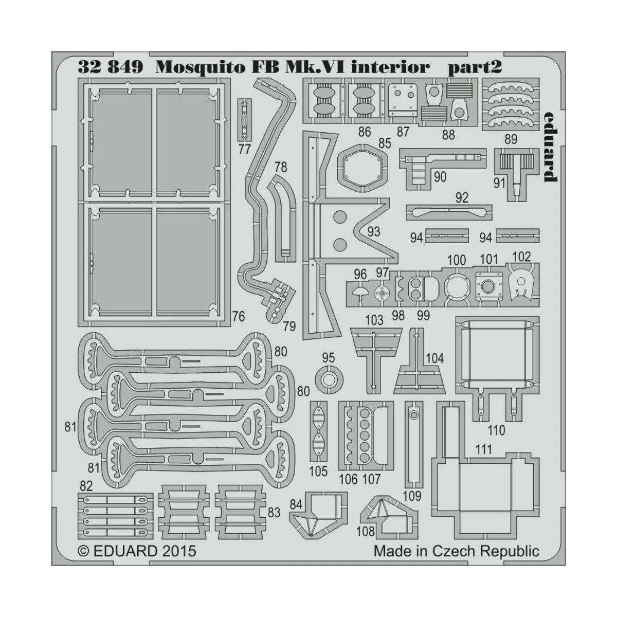 Mosquito Mk.VI interior for Tamiya - Eduard Accessories 32849