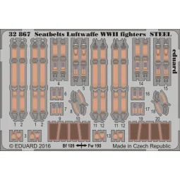 Seatbelts Luftwaffe WWII fighters STEEL - Eduard Accessories 32867