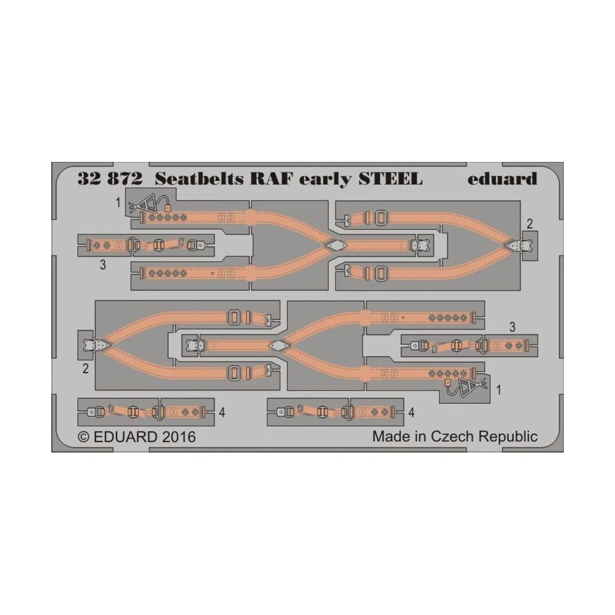 Seatbelts RAF early STEEL - Eduard Accessories 32872