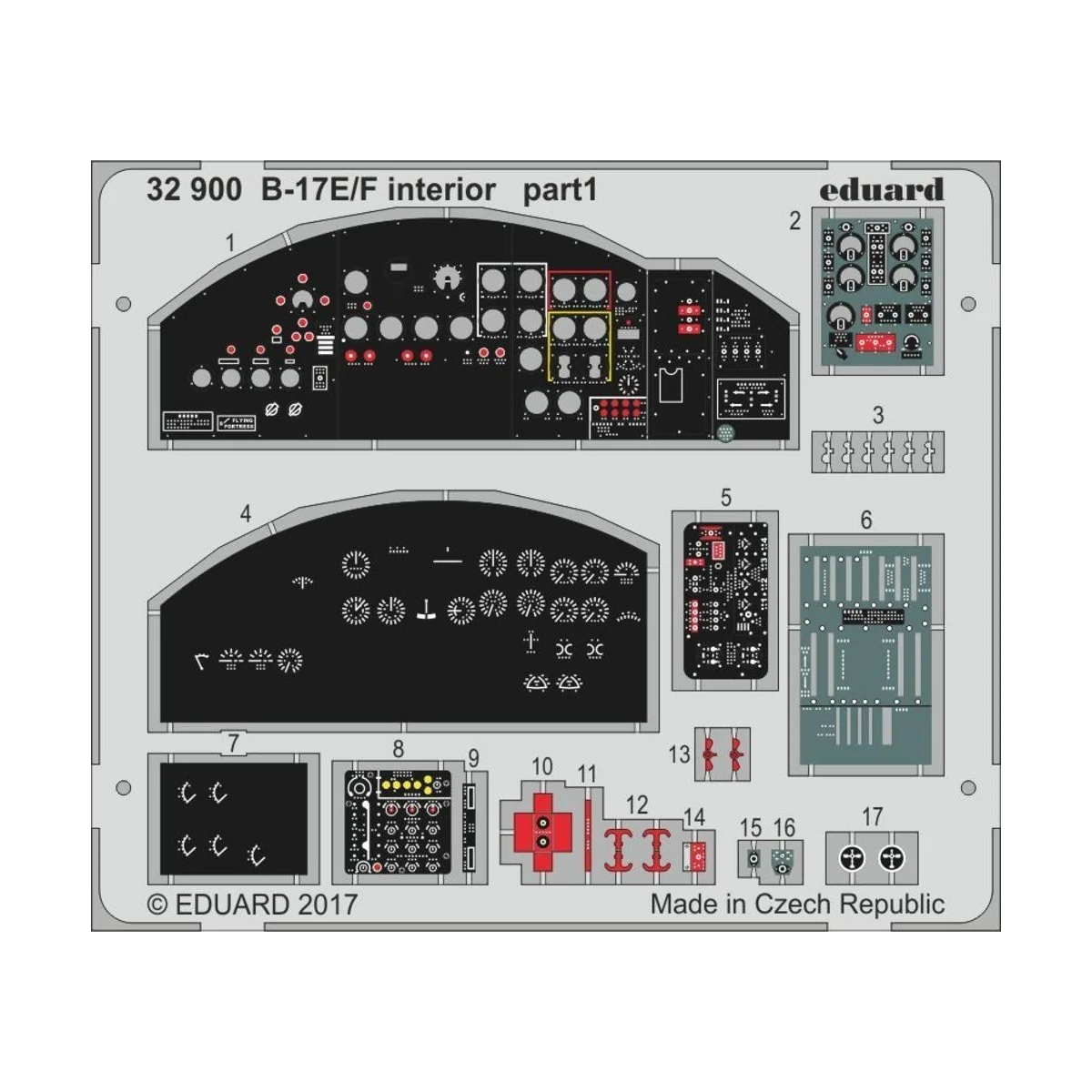 B-17E/F interior for HKM, 1/32 - Eduard Accessories 32900 B-17E/F interior for HKM, 1/32 - Eduard Accessories 32900
