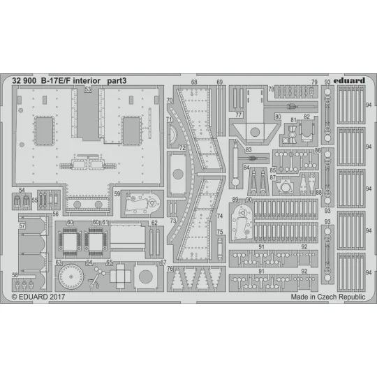 B-17E/F interior for HKM, 1/32 - Eduard Accessories 32900 B-17E/F interior for HKM, 1/32 - Eduard Accessories 32900