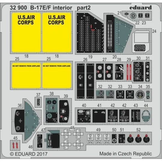 B-17E/F interior for HKM, 1/32 - Eduard Accessories 32900 B-17E/F interior for HKM, 1/32 - Eduard Accessories 32900