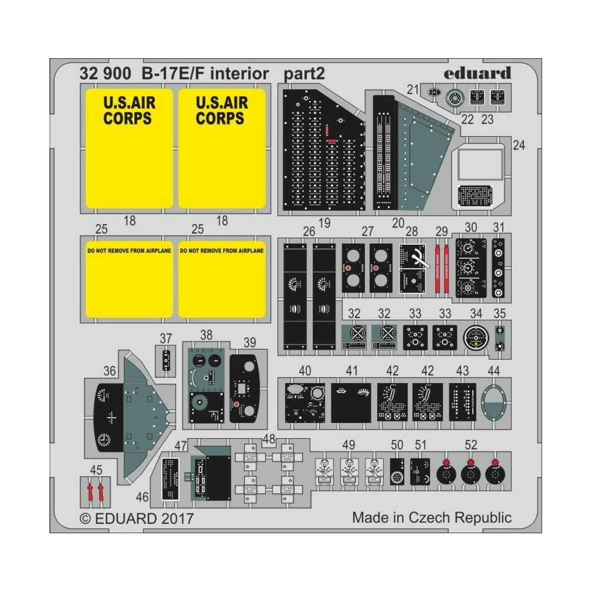 B-17E/F interior for HKM, 1/32 - Eduard Accessories 32900 B-17E/F interior for HKM, 1/32 - Eduard Accessories 32900