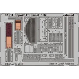 Sopwith F.1 Camel for Wingnut Wings, 1/32 - Eduard Accessories 32911
