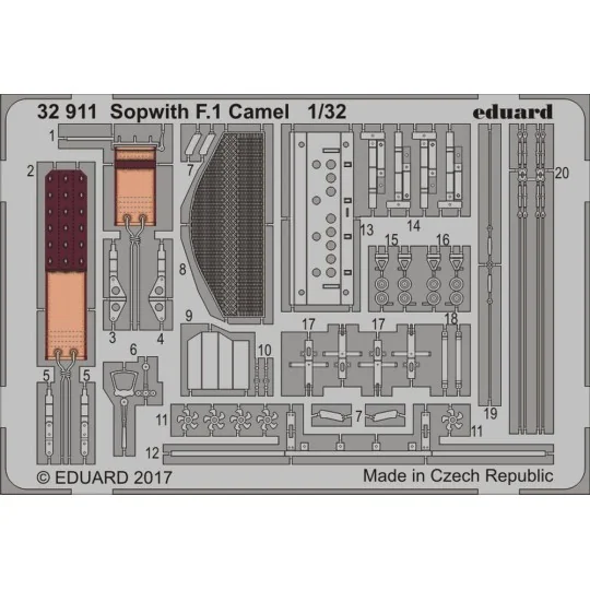 Sopwith F.1 Camel for Wingnut Wings, 1/32 - Eduard Accessories 32911