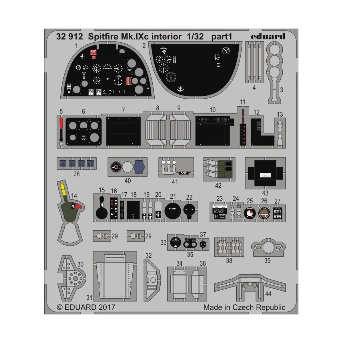 Spitfire Mk.IXc interior for Revell, 1/32 - Eduard Accessories 32912 Spitfire Mk.IXc interior for Revell, 1/32 - Eduard Accessories 32912