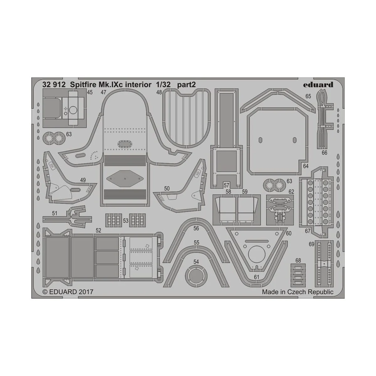 Spitfire Mk.IXc interior for Revell, 1/32 - Eduard Accessories 32912 Spitfire Mk.IXc interior for Revell, 1/32 - Eduard Accessories 32912