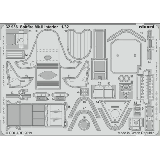 Spitfire Mk.II interior for Revell, 1/32 - Eduard Accessories 32936