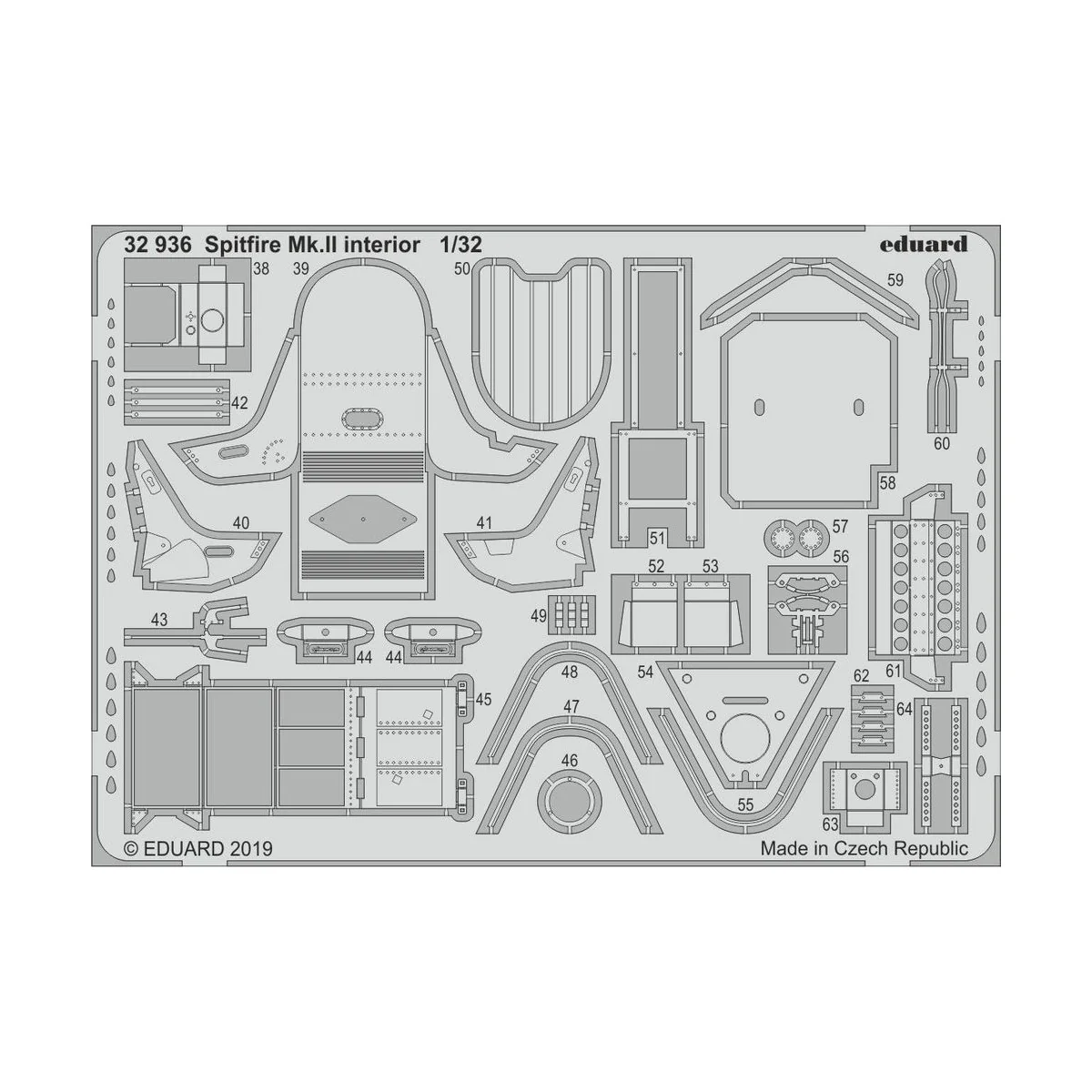 Spitfire Mk.II interior for Revell - Eduard Accessories 32936