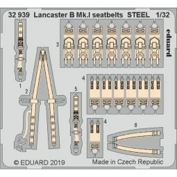 Lancaster B Mk.I seatbelts STEEL f.HKM, 1/32 - Eduard Accessories 3...