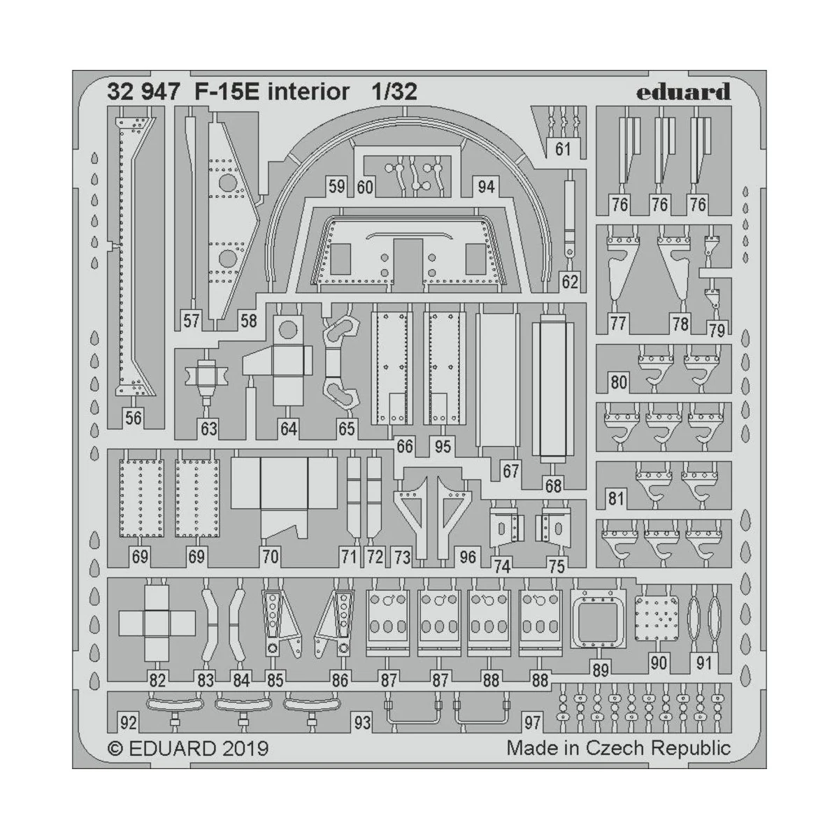 F-15E interior for Tamiya, 1/32 - Eduard Accessories 32947