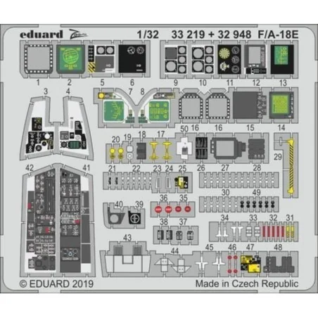 F/A-18E interior for Revell, 1/32 - Eduard Accessories 32948