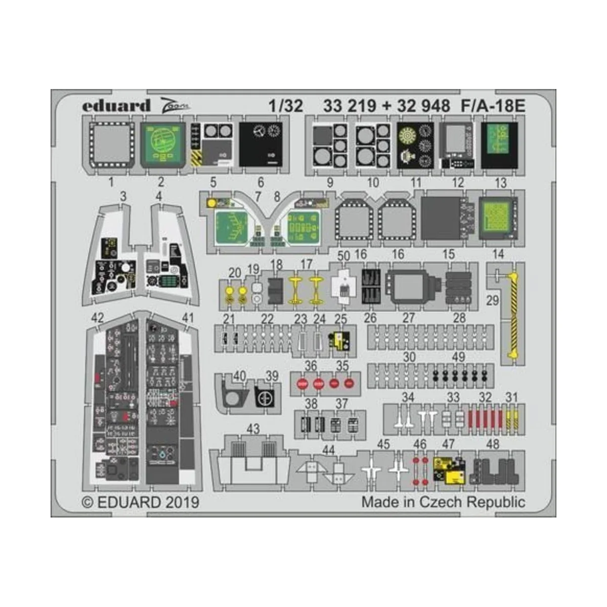 F/A-18E interior for Revell - Eduard Accessories 32948