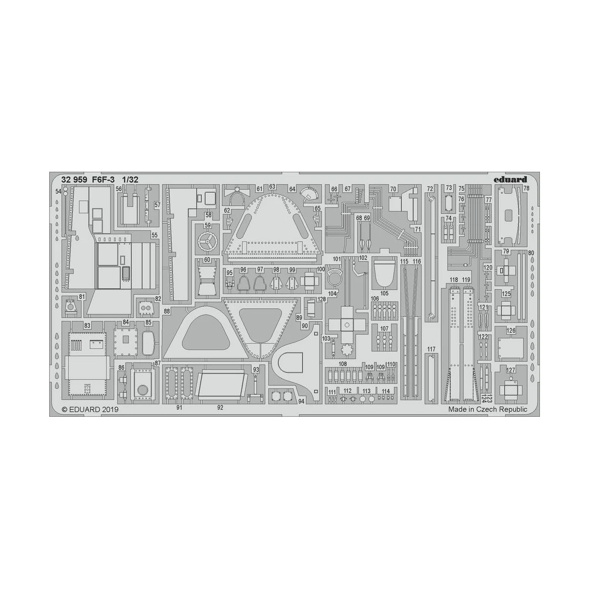 F6F-3 for Trumpeter, 1/32 - Eduard Accessories 32959 F6F-3 for Trumpeter, 1/32 - Eduard Accessories 32959
