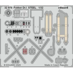 Fokker Dr.I STEEL for Meng, 1/32 - Eduard Accessories 32978