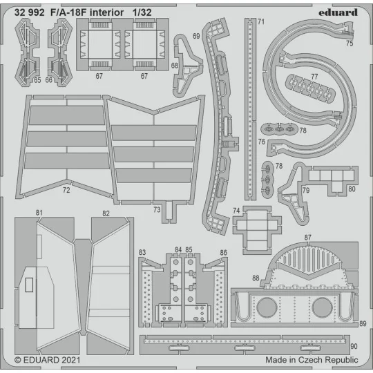 F/A-18F interior, for REVELL, 1/32 - Eduard Accessories 32992