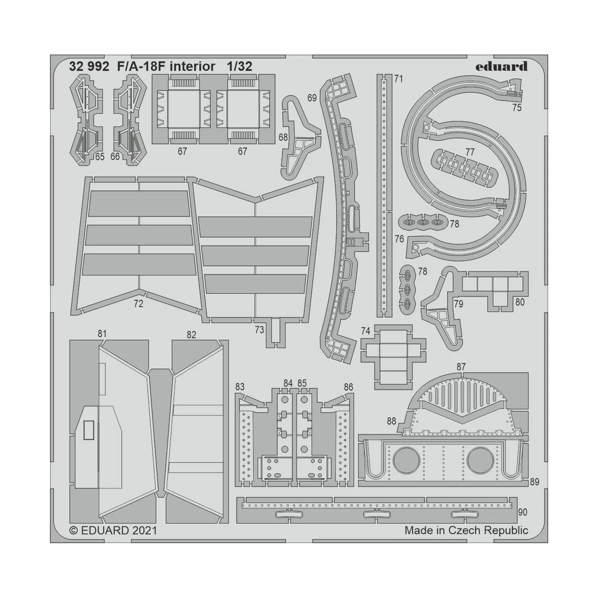 F/A-18F interior, for REVELL, 1/32 - Eduard Accessories 32992