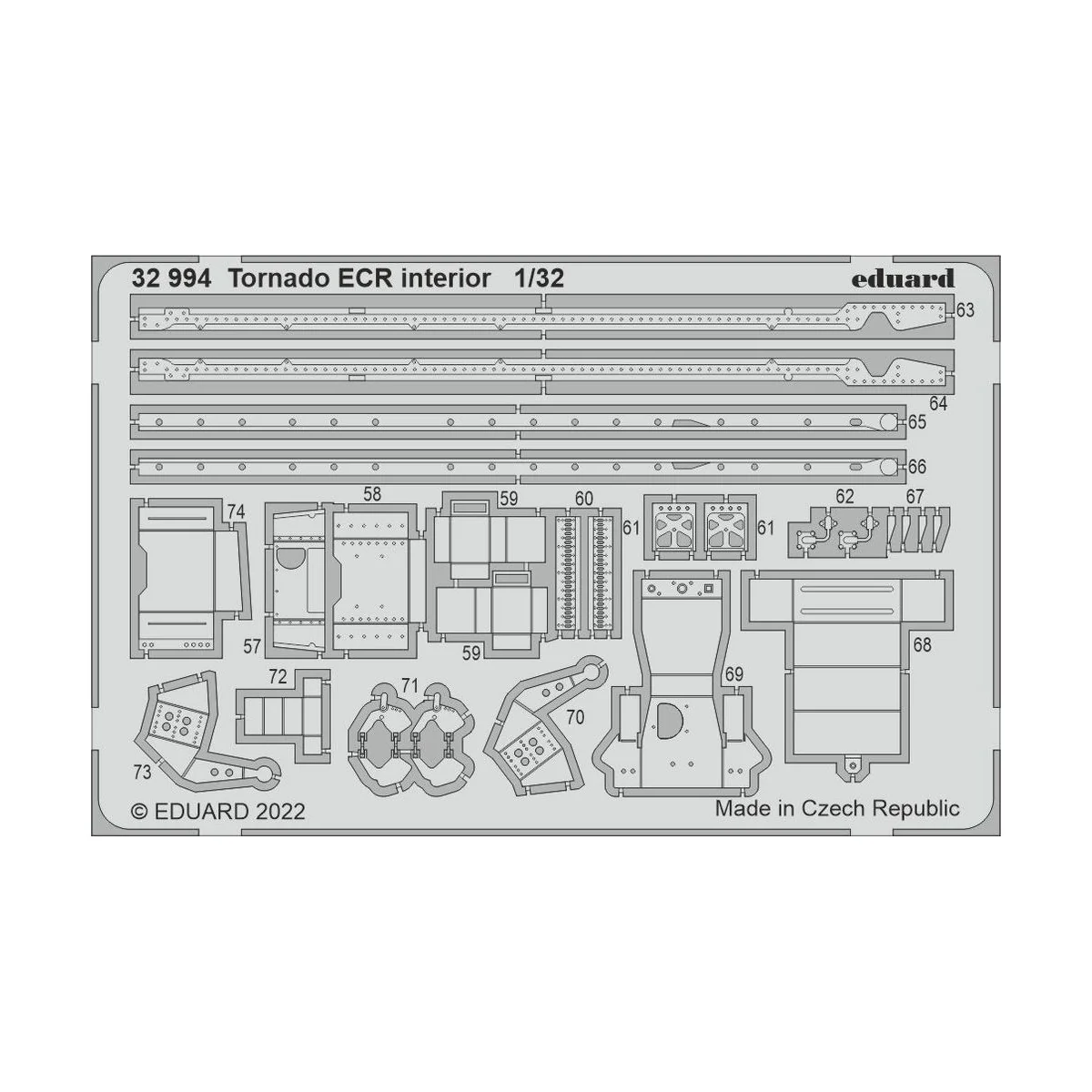 Tornado ECR interior for ITALERI - Eduard Accessories 32994