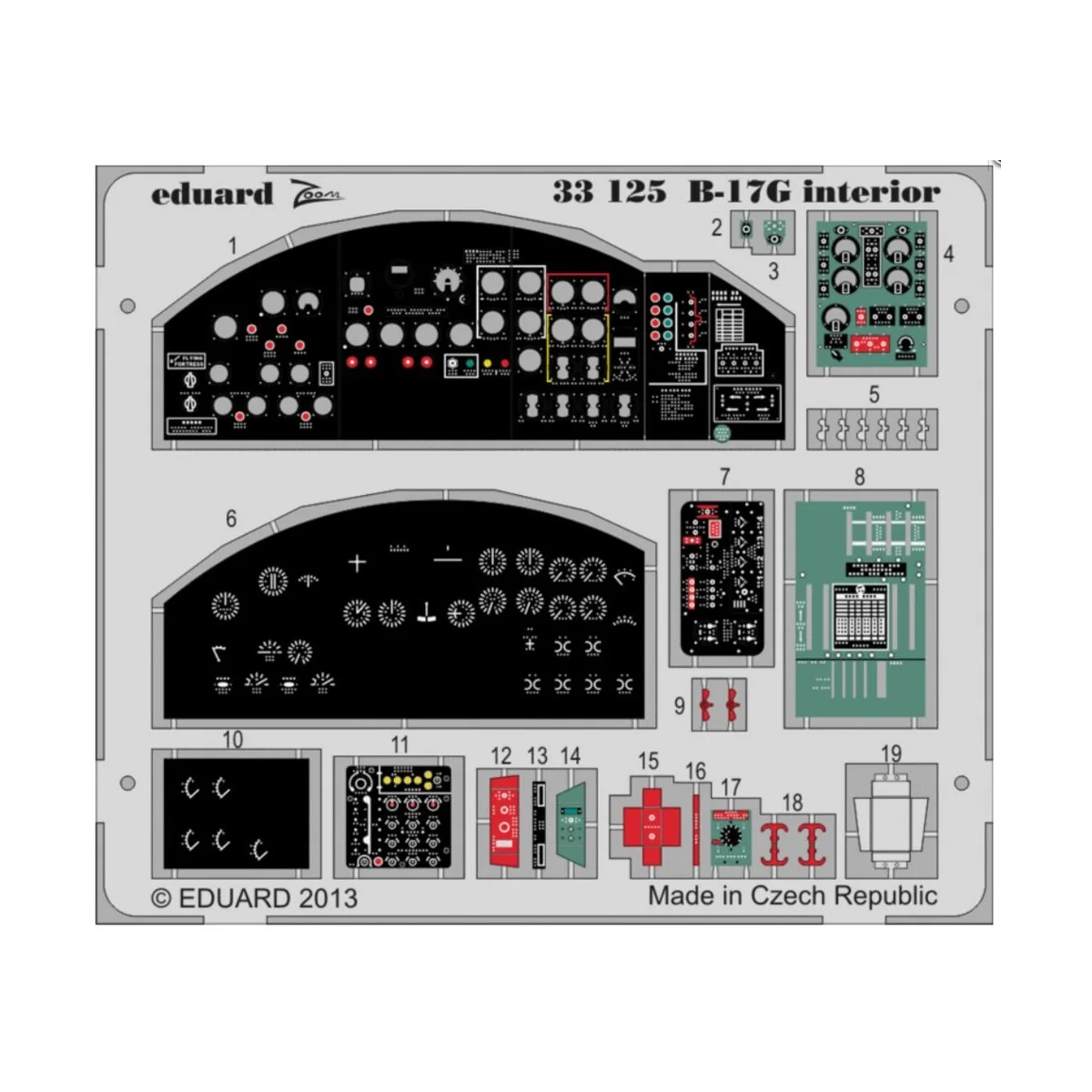 B-17G interior S.A. 1/32 for HK Models - Eduard Accessories 33125