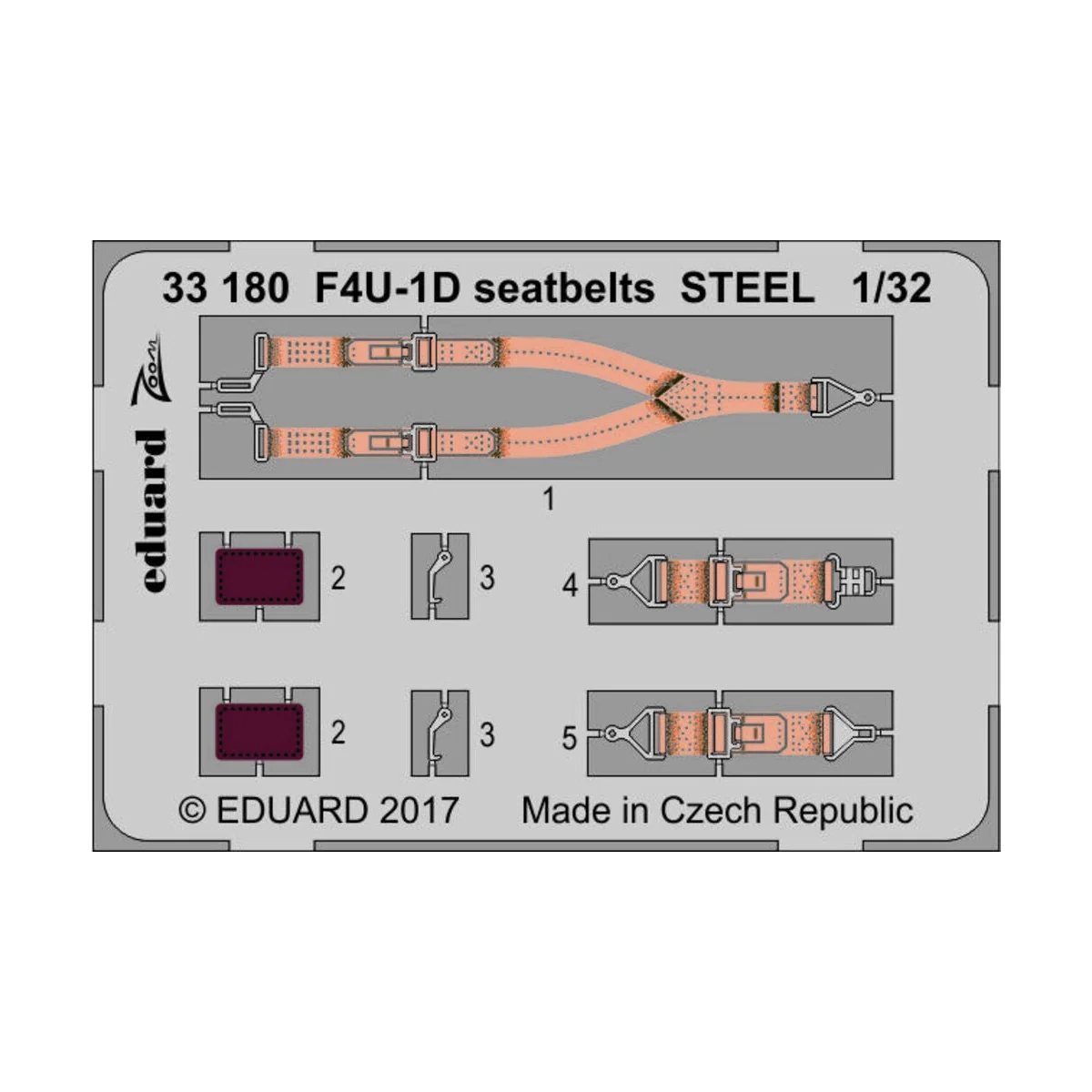 F4U-1D seatbelts STEEL for Tamiya - Eduard Accessories 33180