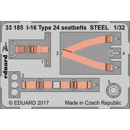 I-16 Type 24 seatbets STEEL for ICM - Eduard Accessories 33185