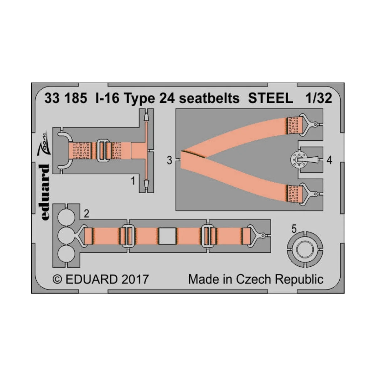 I-16 Type 24 seatbets STEEL for ICM - Eduard Accessories 33185