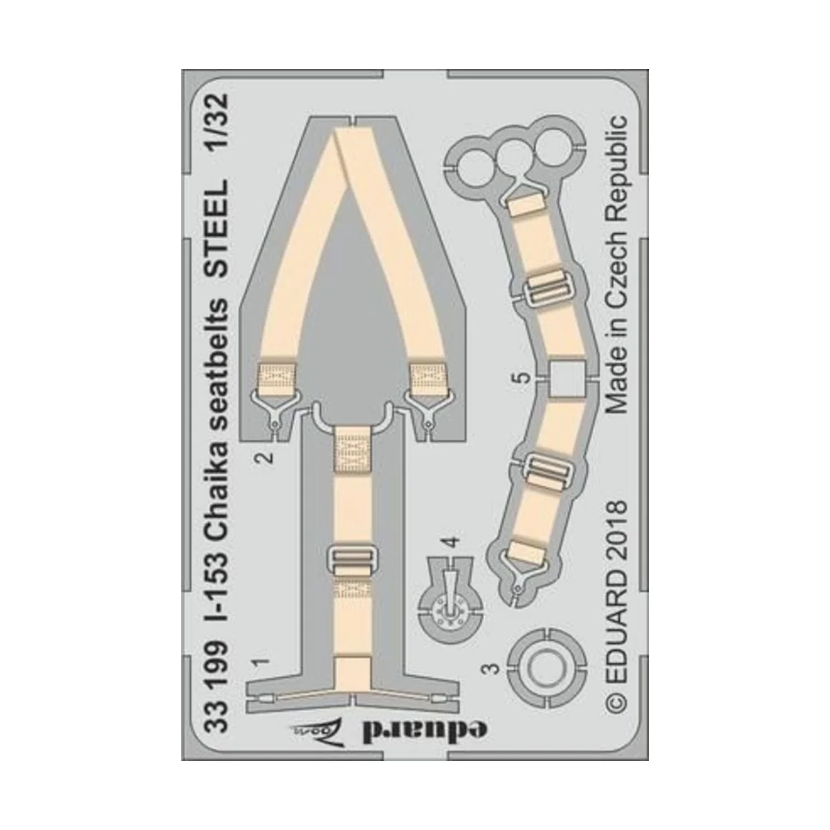 I-153 Chaika seatbelts STEEL for ICM - Eduard Accessories 33199