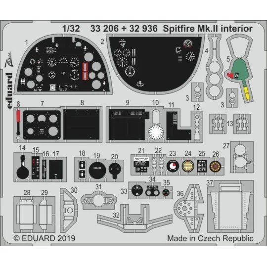 Spitfire Mk.II interior for Revell - Eduard Accessories 33206