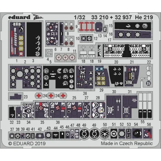 He 219 for Revell, 1/32 - Eduard Accessories 33210 He 219 for Revell, 1/32 - Eduard Accessories 33210