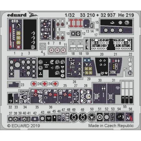 He 219 for Revell, 1/32 - Eduard Accessories 33210