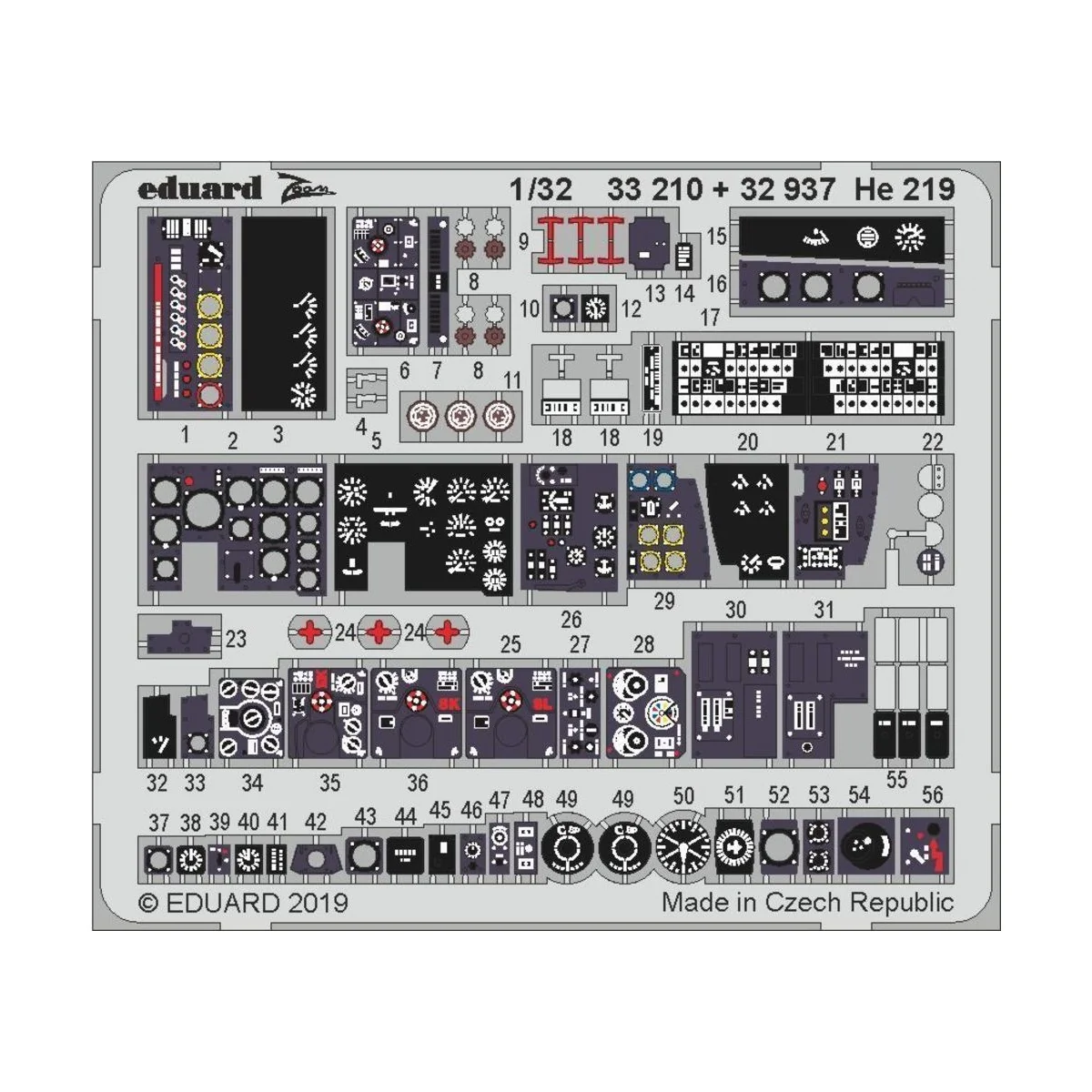 He 219 for Revell, 1/32 - Eduard Accessories 33210 He 219 for Revell, 1/32 - Eduard Accessories 33210