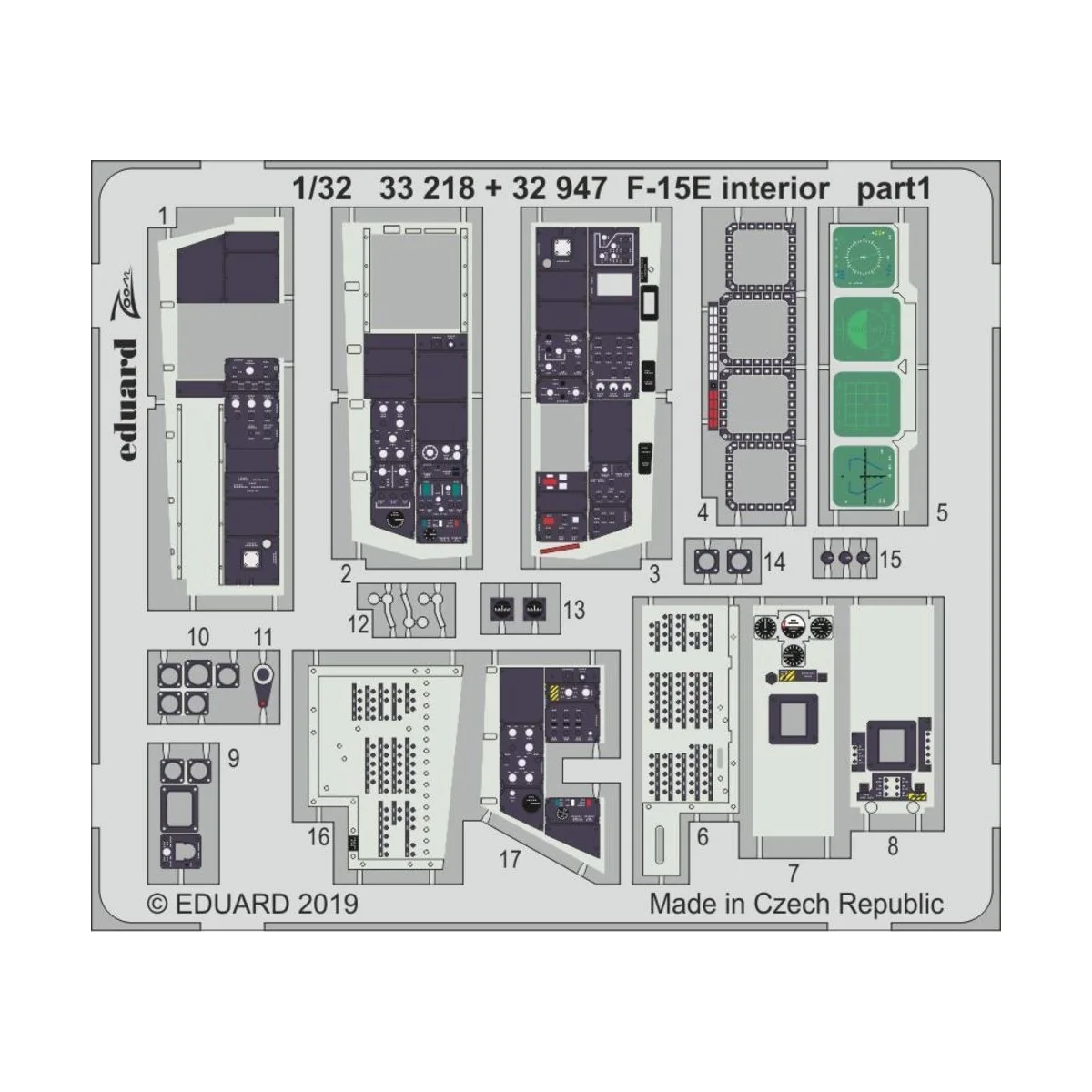 F-15E interior for Tamiya, 1/32 - Eduard Accessories 33218