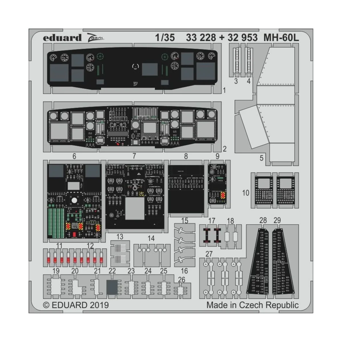 MH-60L for Kitty Hawk, 1/35 - Eduard Accessories 33228