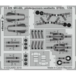 MH-60L pilots/gunners seatbelts STEEL for Kitty Hawk, 1/35 - Eduard...