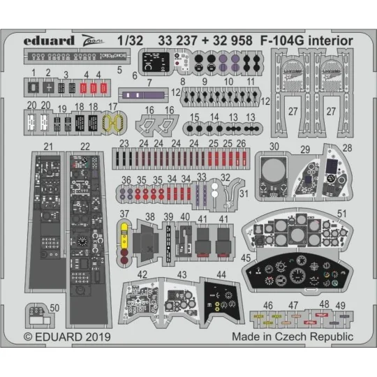 F-104G interior for Italeri, 1/32 - Eduard Accessories 33237