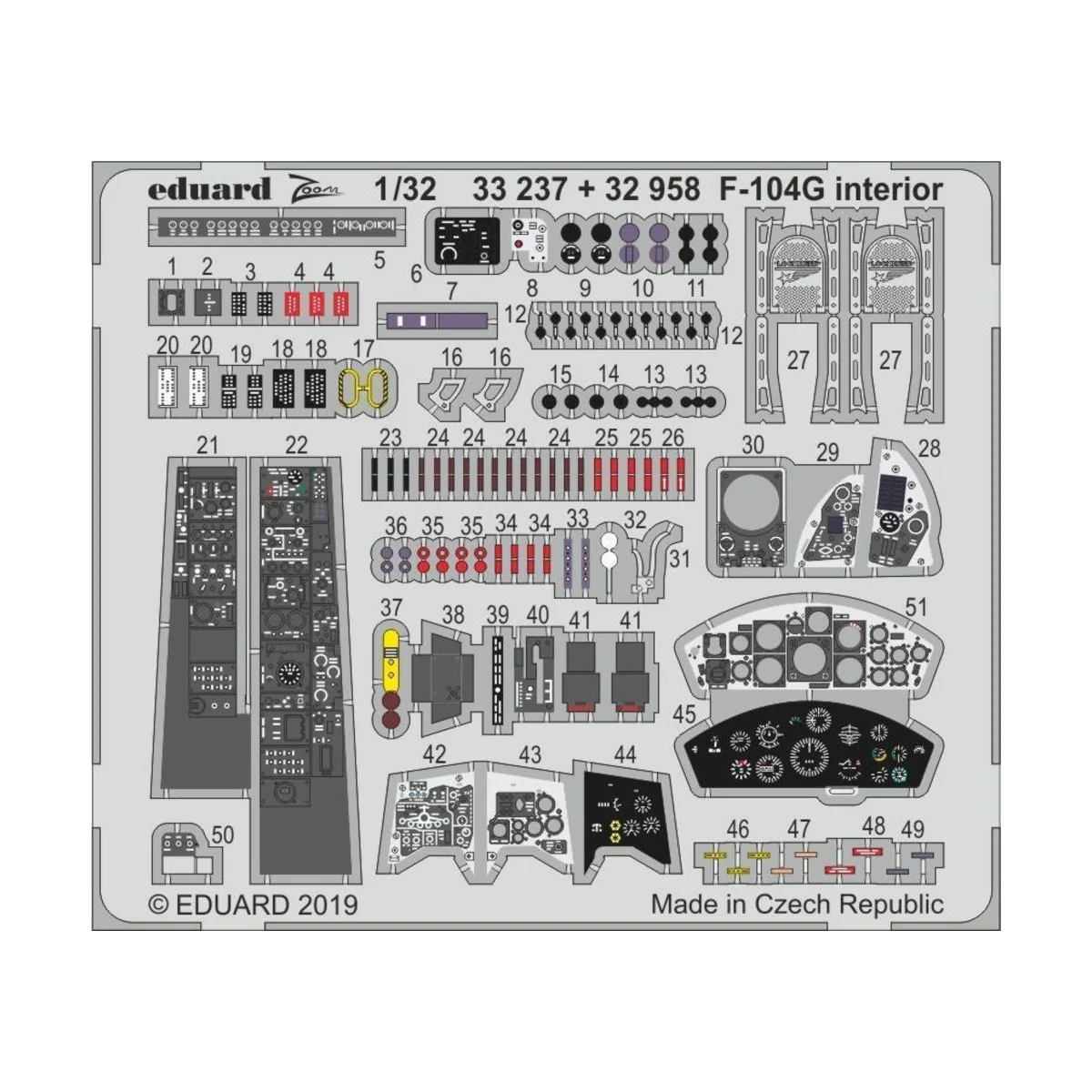 F-104G interior for Italeri, 1/32 - Eduard Accessories 33237