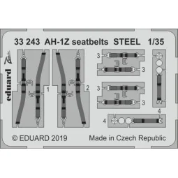 AH-1Z seatbelts STEEL for Academy - Eduard Accessories 33243